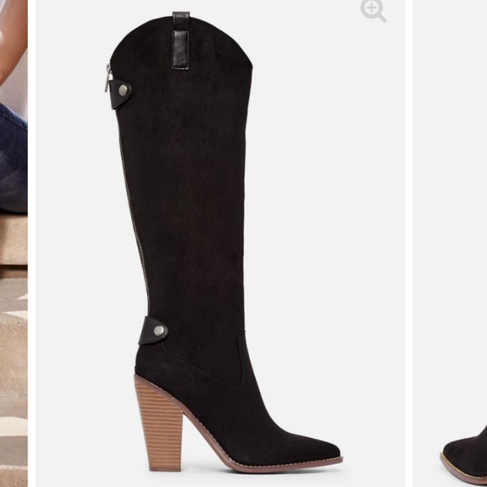 Open All Night Tall Western Heeled Boot by JJD